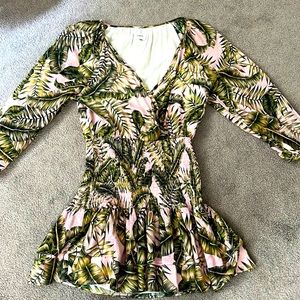 SUBOO green and pink mini dress